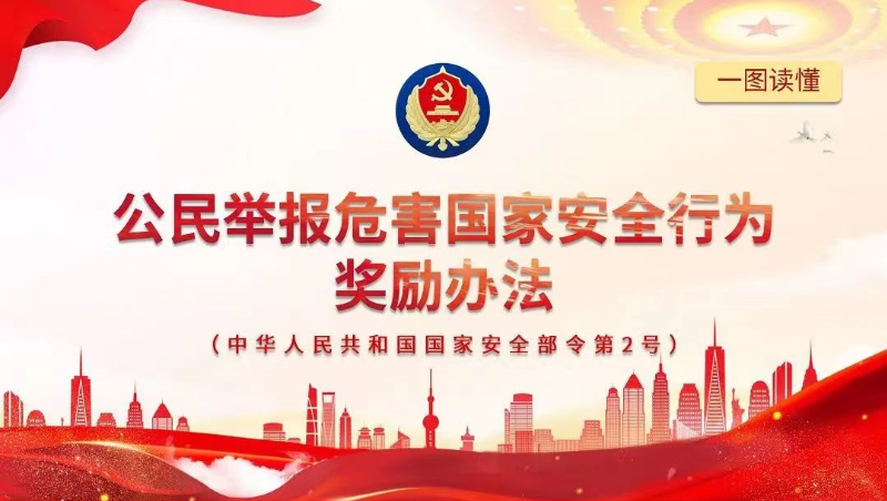 圖解丨公民舉報危害國家安全行為獎勵辦法